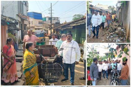 भारतनगर पहिला क्रॉस मधील समस्या निवारणासाठी आ.अभय पाटील यांची पाहणी 